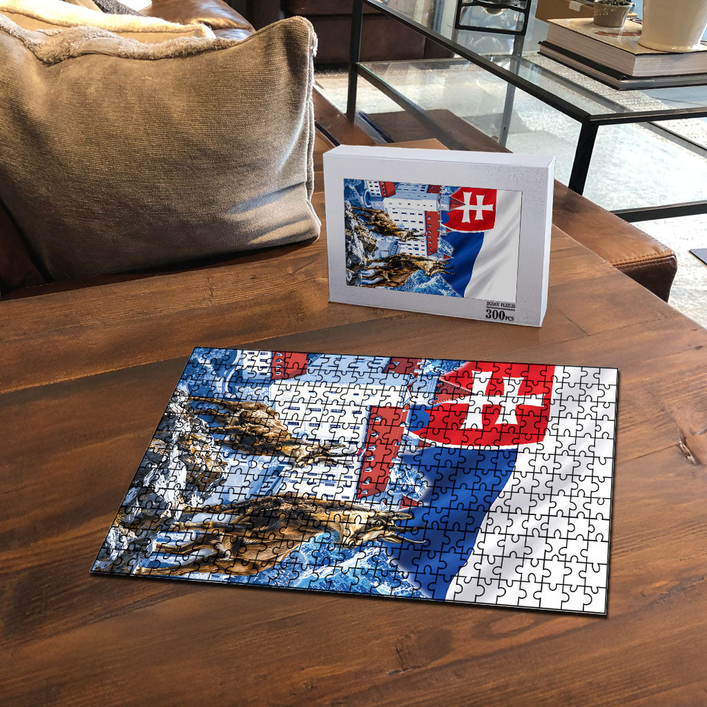 Slovakia Where Eagles Fly Puzzle Bratislava Castle Chamois Eagle Patriotism