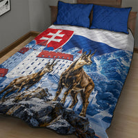 Slovakia Where Eagles Fly Quilt Bed Set Bratislava Castle Chamois Eagle Patriotism