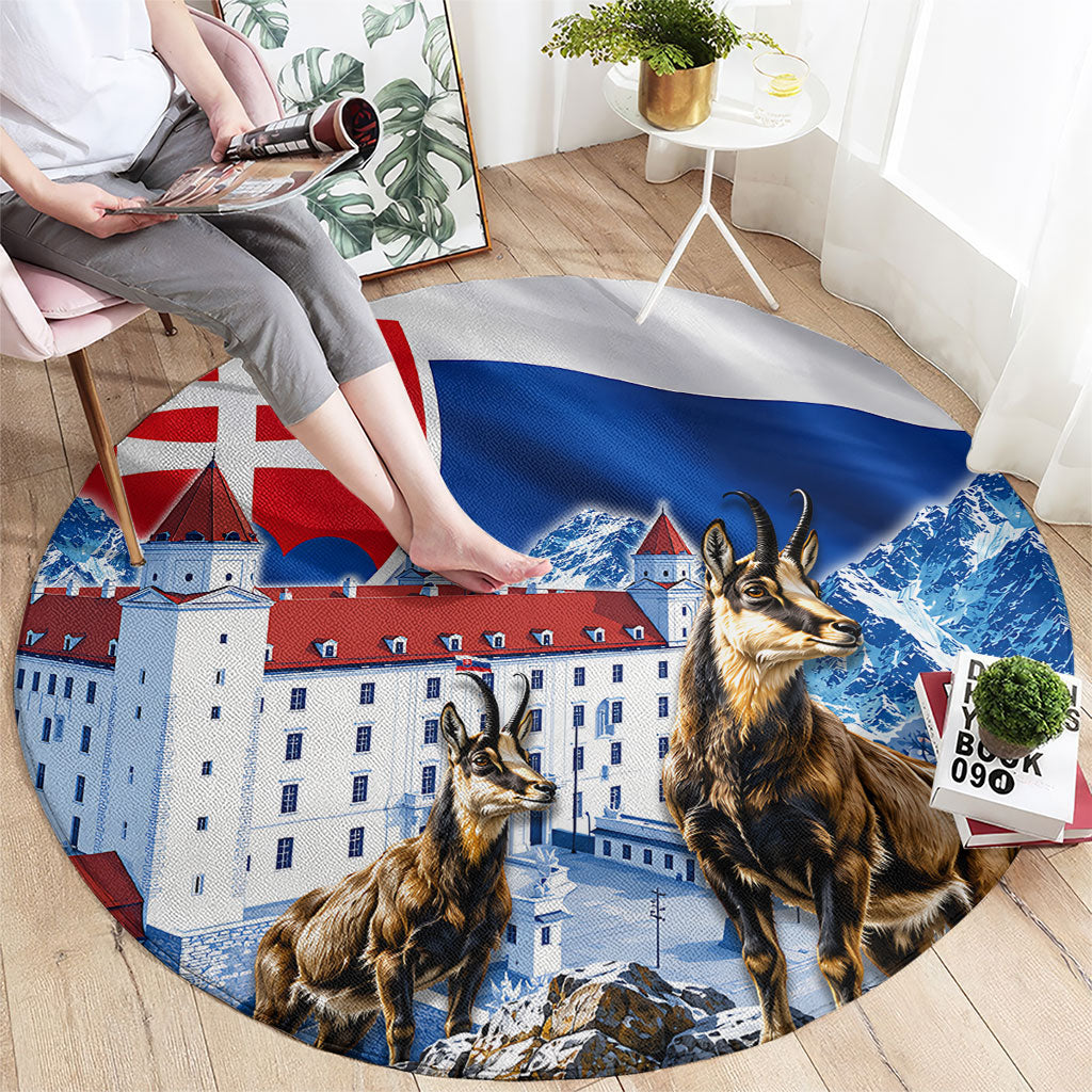 Slovakia Where Eagles Fly Round Carpet Bratislava Castle Chamois Eagle Patriotism