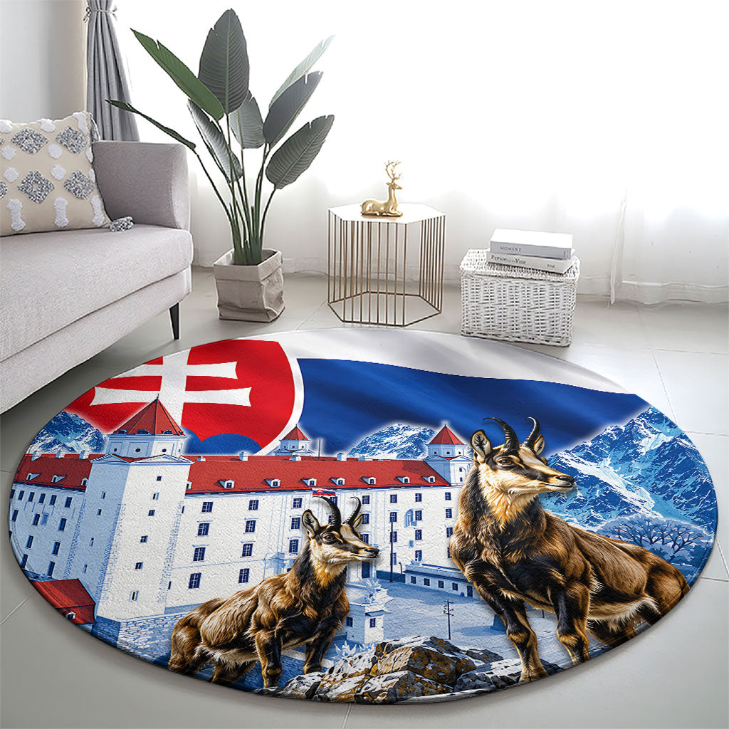 Slovakia Where Eagles Fly Round Carpet Bratislava Castle Chamois Eagle Patriotism