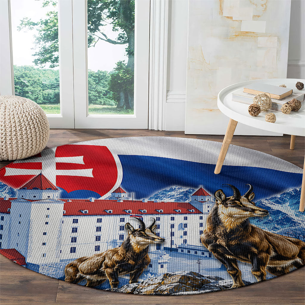 Slovakia Where Eagles Fly Round Carpet Bratislava Castle Chamois Eagle Patriotism