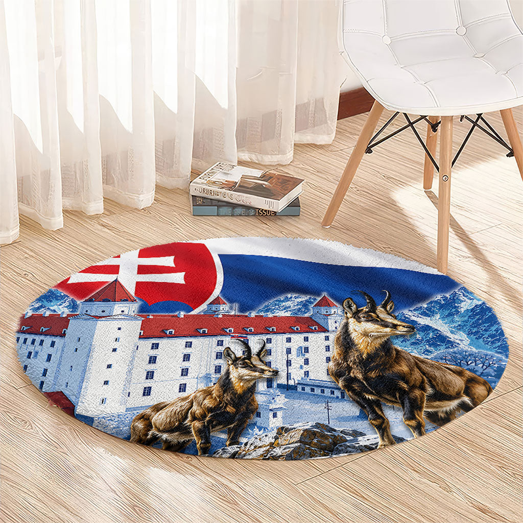 Slovakia Where Eagles Fly Round Carpet Bratislava Castle Chamois Eagle Patriotism