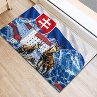 Slovakia Where Eagles Fly Rubber Doormat Bratislava Castle Chamois Eagle Patriotism