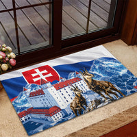 Slovakia Where Eagles Fly Rubber Doormat Bratislava Castle Chamois Eagle Patriotism