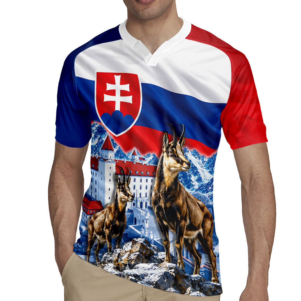 Slovakia Where Eagles Fly Rugby Jersey Bratislava Castle Chamois Eagle Patriotism