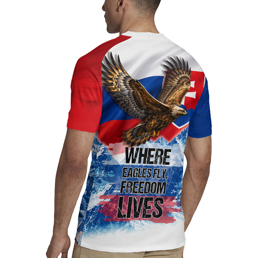 Slovakia Where Eagles Fly Rugby Jersey Bratislava Castle Chamois Eagle Patriotism