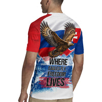 Slovakia Where Eagles Fly Rugby Jersey Bratislava Castle Chamois Eagle Patriotism