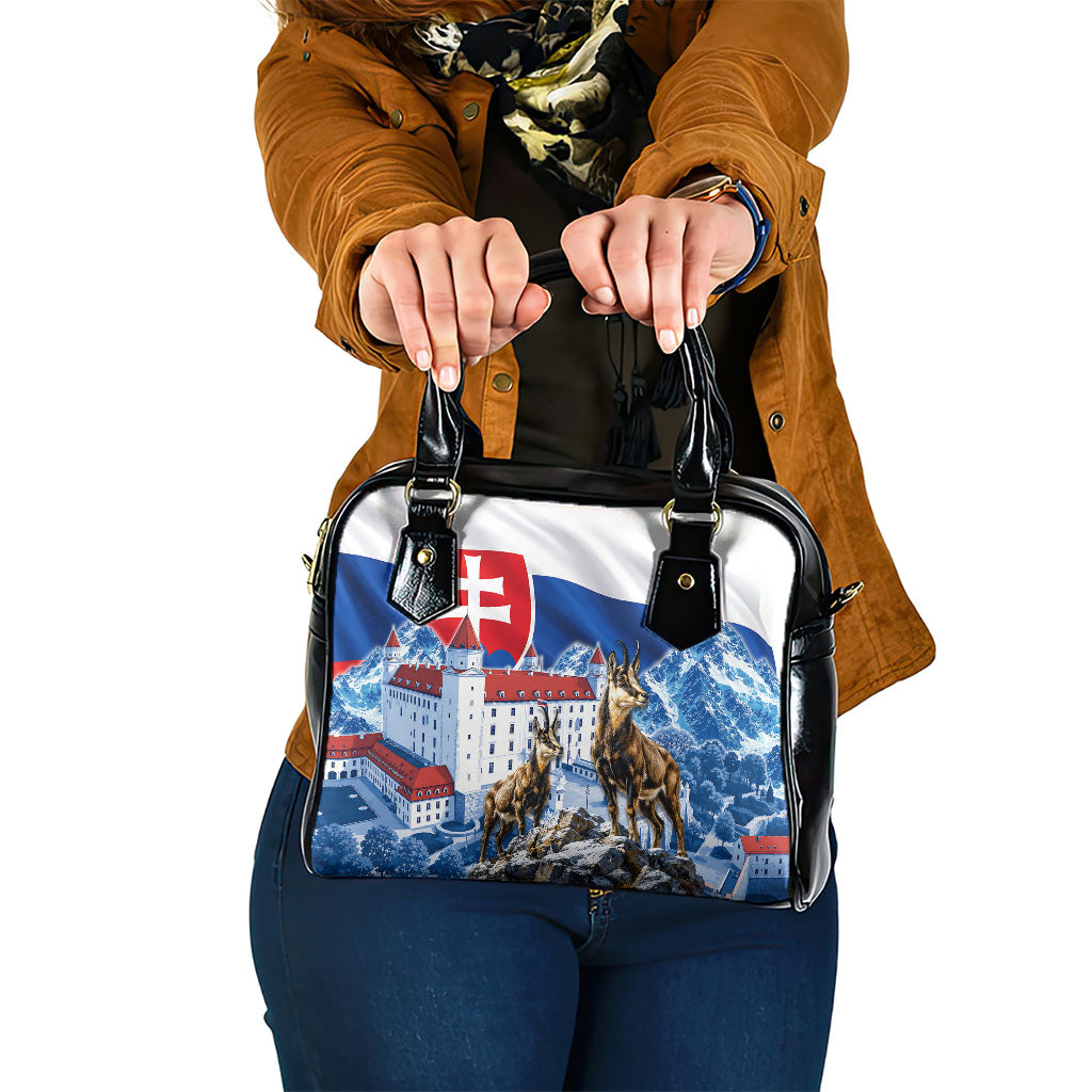 Slovakia Where Eagles Fly Shoulder Handbag Bratislava Castle Chamois Eagle Patriotism