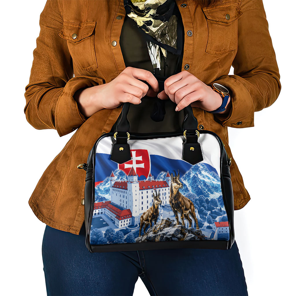 Slovakia Where Eagles Fly Shoulder Handbag Bratislava Castle Chamois Eagle Patriotism