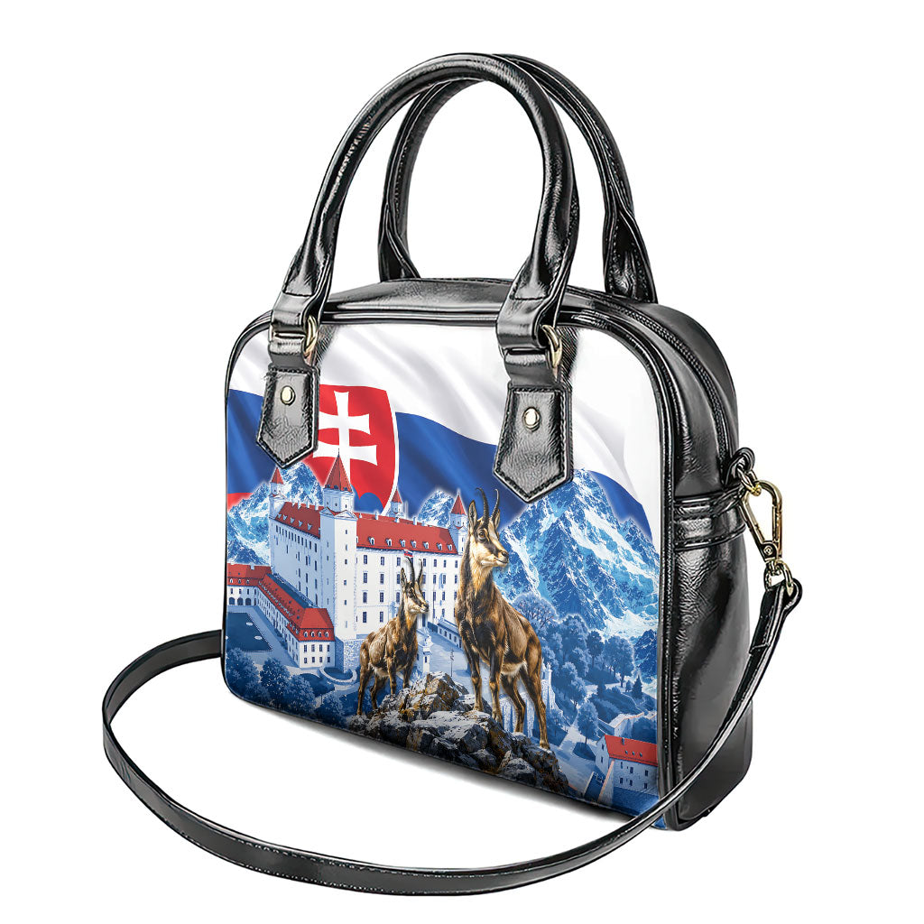 Slovakia Where Eagles Fly Shoulder Handbag Bratislava Castle Chamois Eagle Patriotism