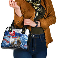 Slovakia Where Eagles Fly Shoulder Handbag Bratislava Castle Chamois Eagle Patriotism