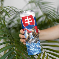 Slovakia Where Eagles Fly Skinny Tumbler Bratislava Castle Chamois Eagle Patriotism