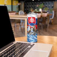 Slovakia Where Eagles Fly Skinny Tumbler Bratislava Castle Chamois Eagle Patriotism