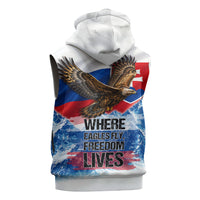 Slovakia Where Eagles Fly Sleeveless Hoodie Bratislava Castle Chamois Eagle Patriotism