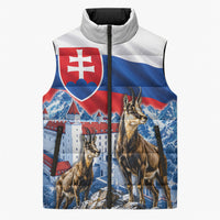 Slovakia Where Eagles Fly Sleeveless Puffer Jacket Bratislava Castle Chamois Eagle Patriotism