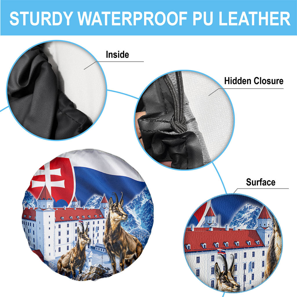 Slovakia Where Eagles Fly Spare Tire Cover Bratislava Castle Chamois Eagle Patriotism