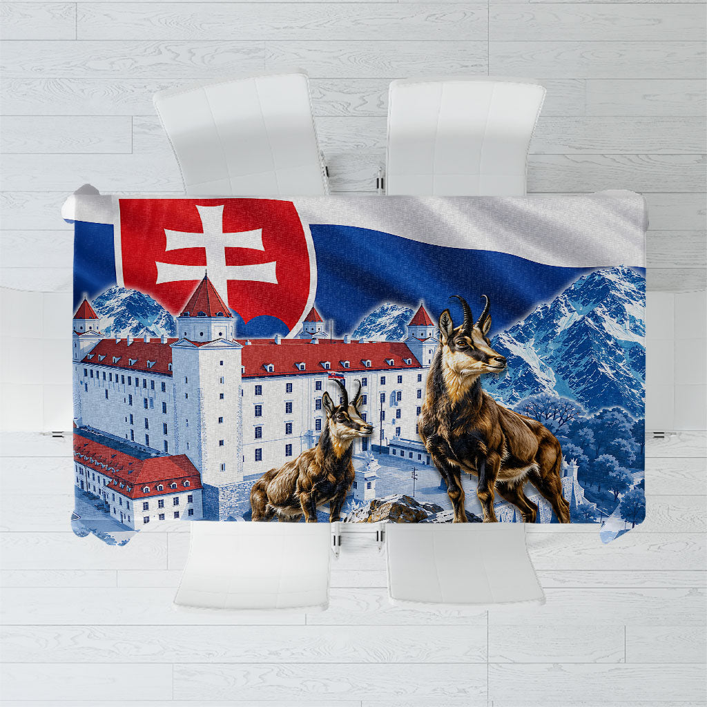 Slovakia Where Eagles Fly Tablecloth Bratislava Castle Chamois Eagle Patriotism