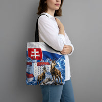 Slovakia Where Eagles Fly Tote Bag Bratislava Castle Chamois Eagle Patriotism