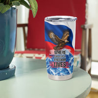 Slovakia Where Eagles Fly Tumbler Cup Bratislava Castle Chamois Eagle Patriotism