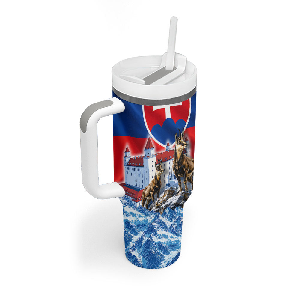 Slovakia Where Eagles Fly Tumbler With Handle Bratislava Castle Chamois Eagle Patriotism