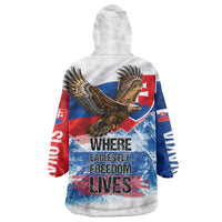 Slovakia Where Eagles Fly Wearable Blanket Hoodie Bratislava Castle Chamois Eagle Patriotism