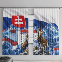 Slovakia Where Eagles Fly Window Curtain Bratislava Castle Chamois Eagle Patriotism