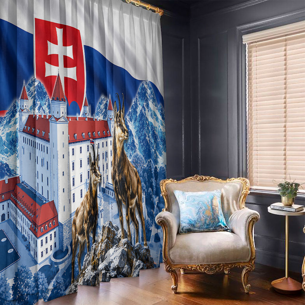 Slovakia Where Eagles Fly Window Curtain Bratislava Castle Chamois Eagle Patriotism
