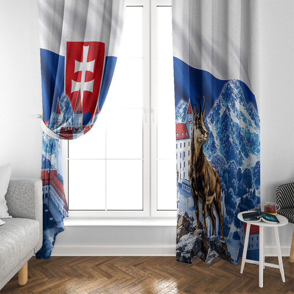 Slovakia Where Eagles Fly Window Curtain Bratislava Castle Chamois Eagle Patriotism