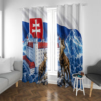 Slovakia Where Eagles Fly Window Curtain Bratislava Castle Chamois Eagle Patriotism