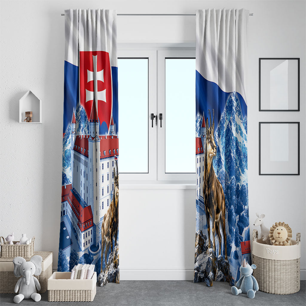 Slovakia Where Eagles Fly Window Curtain Bratislava Castle Chamois Eagle Patriotism
