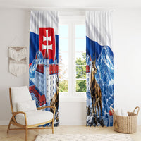 Slovakia Where Eagles Fly Window Curtain Bratislava Castle Chamois Eagle Patriotism
