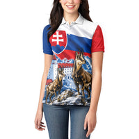 Slovakia Where Eagles Fly Women Polo Shirt Bratislava Castle Chamois Eagle Patriotism