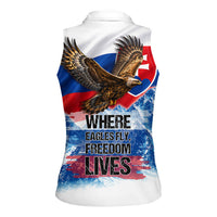 Slovakia Where Eagles Fly Women Sleeveless Polo Shirt Bratislava Castle Chamois Eagle Patriotism