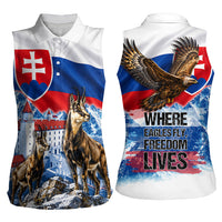 Slovakia Where Eagles Fly Women Sleeveless Polo Shirt Bratislava Castle Chamois Eagle Patriotism