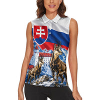 Slovakia Where Eagles Fly Women Sleeveless Polo Shirt Bratislava Castle Chamois Eagle Patriotism