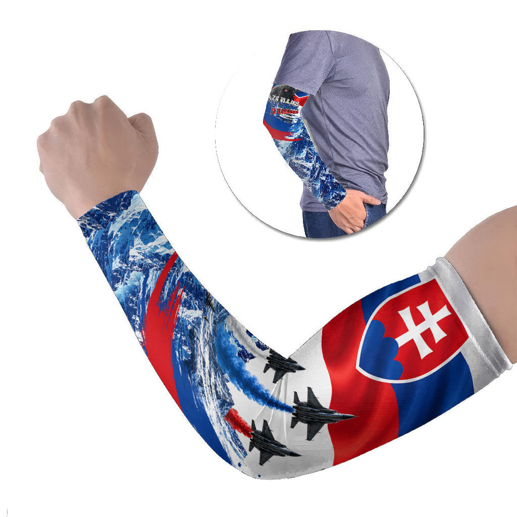 Slovakia Military Freedom Arm Sleeves Fighter Jets Soldier Eagle Mountain