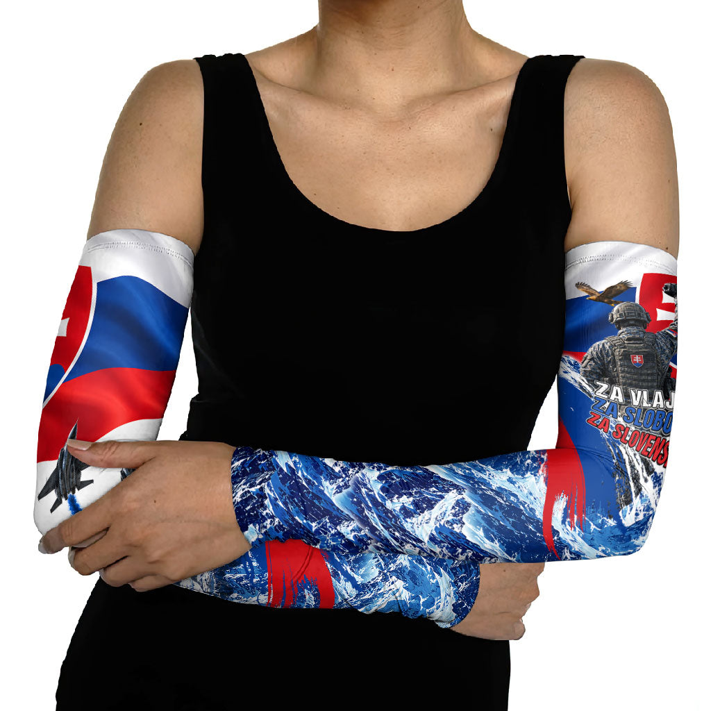 Slovakia Military Freedom Arm Sleeves Fighter Jets Soldier Eagle Mountain