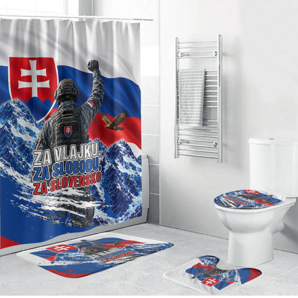 Slovakia Military Freedom Bathroom Set Fighter Jets Soldier Eagle Mountain
