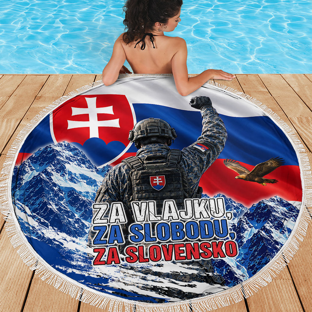 Slovakia Military Freedom Beach Blanket Fighter Jets Soldier Eagle Mountain