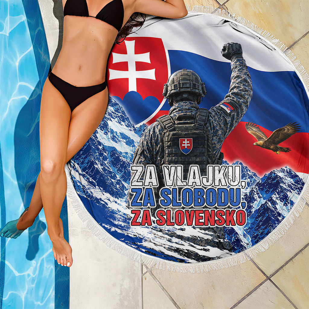 Slovakia Military Freedom Beach Blanket Fighter Jets Soldier Eagle Mountain