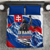 Slovakia Military Freedom Bedding Set Fighter Jets Soldier Eagle Mountain