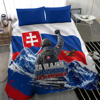 Slovakia Military Freedom Bedding Set Fighter Jets Soldier Eagle Mountain
