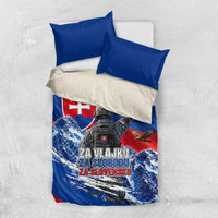 Slovakia Military Freedom Bedding Set Fighter Jets Soldier Eagle Mountain
