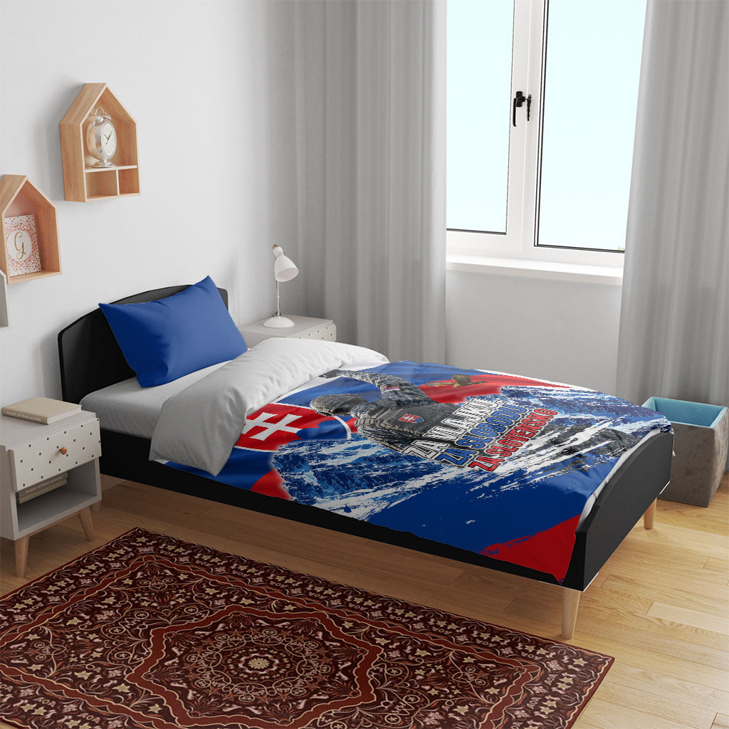 Slovakia Military Freedom Bedding Set Fighter Jets Soldier Eagle Mountain