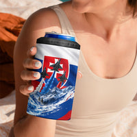Slovakia Military Freedom 4 in 1 Can Cooler Tumbler Fighter Jets Soldier Eagle Mountain