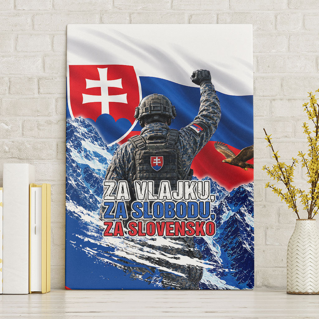 Slovakia Military Freedom Canvas Wall Art Fighter Jets Soldier Eagle Mountain