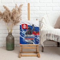 Slovakia Military Freedom Canvas Wall Art Fighter Jets Soldier Eagle Mountain