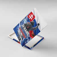 Slovakia Military Freedom Canvas Wall Art Fighter Jets Soldier Eagle Mountain