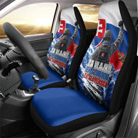 Slovakia Military Freedom Car Seat Cover Fighter Jets Soldier Eagle Mountain