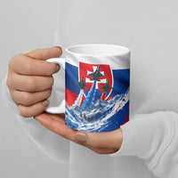 Slovakia Military Freedom Ceramic Mug Fighter Jets Soldier Eagle Mountain